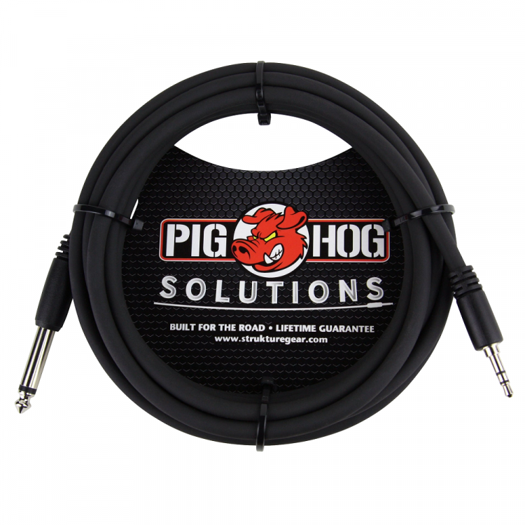 PIG HOG PX-35T4M 6.3 TS 公- 3.5 TRS 公 音源線 10ft